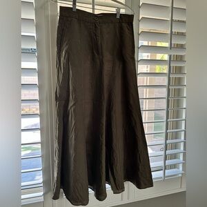Zara Tannish Brown long linen Skirt